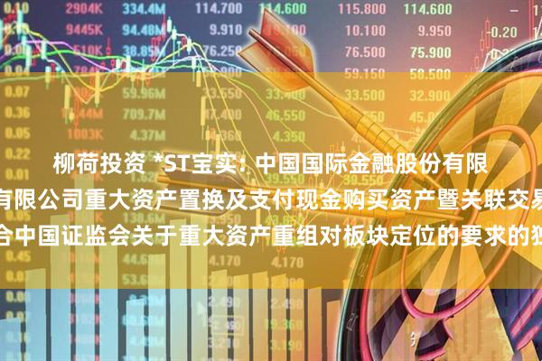 柳荷投资 *ST宝实: 中国国际金融股份有限公司关于宝塔实业股份有限公司重大资产置换及支付现金购买资产暨关联交易符合中国证监会关于重大资产重组对板块定位的要求的独立财务顾问核查意见内容摘要